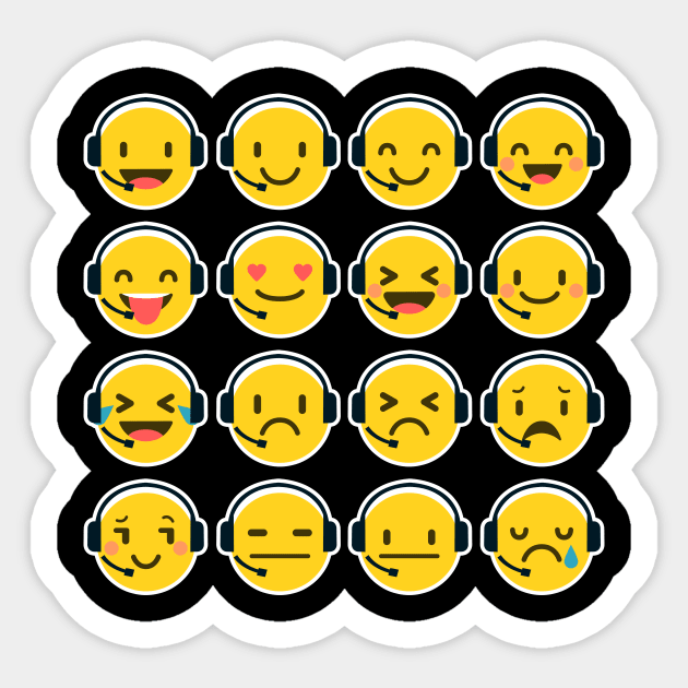 'Workaholic Emojies' Funny Workaholic Gift Sticker by ourwackyhome